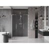 Mexen Velar L Duo sprchové dvere posuvné 140 cm, transparentné, brúsený nikel - 871-140-003-02-97