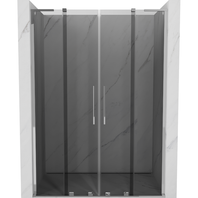 Mexen Velar L Duo posuvné sprchové dvere 150 cm, grafit, chróm - 871-150-003-42-01