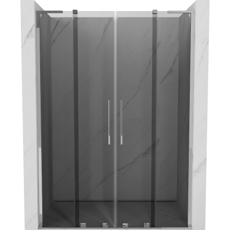 Mexen Velar L Duo posuvné sprchové dvere 150 cm, grafit, chróm - 871-150-003-42-01