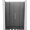 Mexen Velar L Duo sprchové dvere posuvné 150 cm, grafit, biele - 871-150-003-42-20
