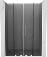 Mexen Velar L Duo posuvné sprchové dvere 150 cm, grafit, biele - 871-150-003-42-20