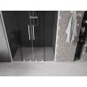 Mexen Velar L Duo sprchové dvere posuvné 150 cm, grafit, biele - 871-150-003-42-20
