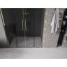Mexen Velar L Duo posuvné sprchové dvere 150 cm, grafit, zlaté - 871-150-003-42-50