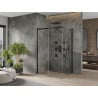 Mexen Omega sprchová kabína, posuvné dvere 100 x 90 cm, transparentnéné, čierna - 825-100-090-70-00