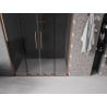 Mexen Velar L Duo sprchové dvere posuvné 140 cm, grafit, ružové zlato - 871-140-003-42-60