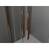 Mexen Velar L Duo sprchové dvere posuvné 140 cm, grafit, ružové zlato - 871-140-003-42-60