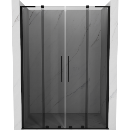 Mexen Velar L Duo sprchové dvere posuvné 140 cm, grafit, čierne - 871-140-003-42-70