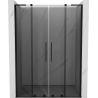 Mexen Velar L Duo sprchové dvere posuvné 140 cm, grafit, čierne - 871-140-003-42-70