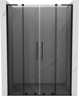 Mexen Velar L Duo posuvné sprchové dvere 150 cm, grafit, čierne - 871-150-003-42-70