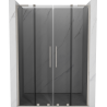Mexen Velar L Duo sprchové dvere posuvné 150 cm, grafit, brúsený nikel - 871-150-003-42-97