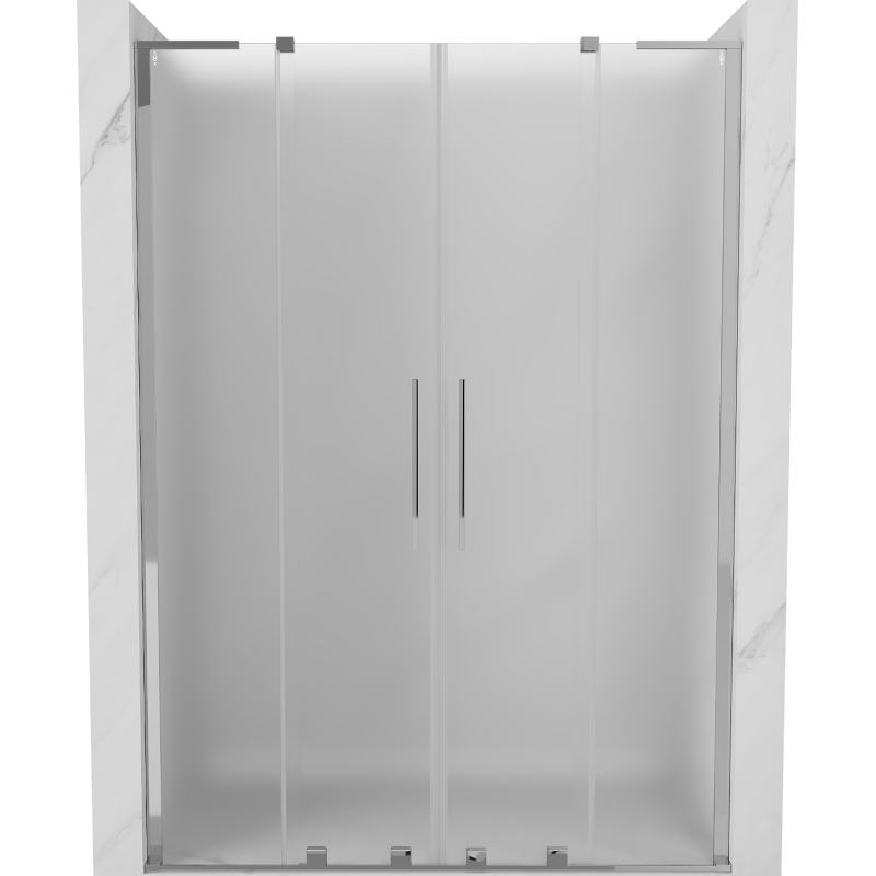 Mexen Velar L Duo sprchové dvere posuvné 140 cm, matné, chróm - 871-140-003-32-01