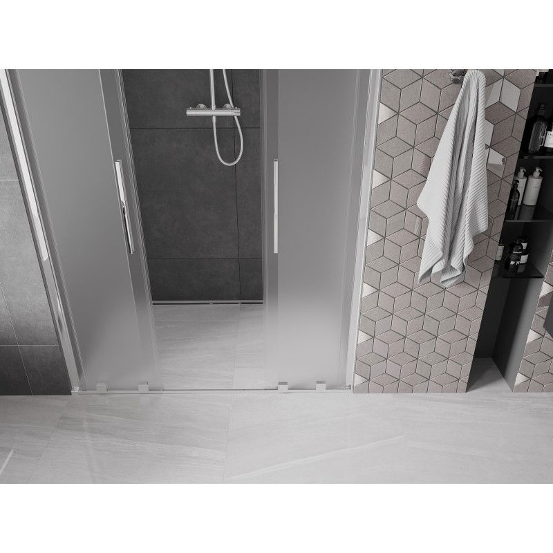 Mexen Velar L Duo sprchové dvere posuvné 150 cm, matné, chróm - 871-150-003-32-01