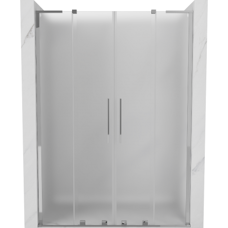 Mexen Velar L Duo posuvné sprchové dvere 150 cm, mrazené, chróm - 871-150-003-32-01