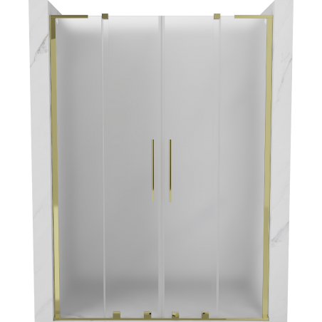 Mexen Velar L Duo posuvné sprchové dvere 150 cm, matné, zlaté - 871-150-003-32-50
