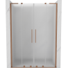 Mexen Velar L Duo posuvné sprchové dvere 150 cm, matné, brúsená meď - 871-150-003-32-65