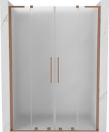 Mexen Velar L Duo posuvné sprchové dvere 140 cm, mráz, brúsená meď - 871-140-003-32-65
