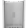 Mexen Velar L Duo sprchové dvere posúvacie 150 cm, škrabané, gun gray kartáčovaný - 871-150-003-32-66