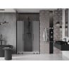 Mexen Velar L Duo sprchové dvere posuvné 150 cm, matné, čierne - 871-150-003-32-70
