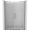 Mexen Velar L Duo sprchové dvere posuvné 140 cm, mrazené, gun metal - 871-140-003-32-95