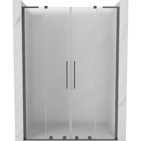 Mexen Velar L Duo posuvné sprchové dvere 150 cm, mat, gun metal - 871-150-003-32-95