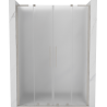 Mexen Velar L Duo posuvné sprchové dvere 140 cm, mrazene, brúsený nikel - 871-140-003-32-97