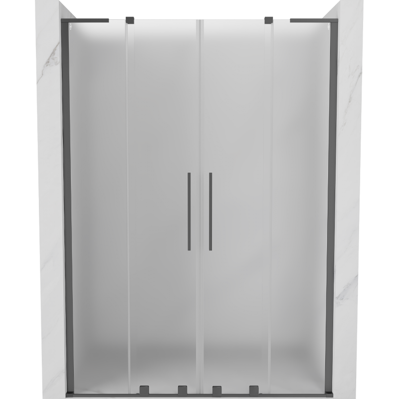 Mexen Velar L Duo sprchové dvere posuvné 160 cm, matné, gun metal - 871-160-003-32-95