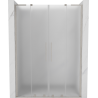 Mexen Velar L Duo posuvné sprchové dvere 150 cm, mráz, brúsený nikel - 871-150-003-32-97