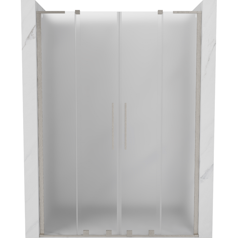 Mexen Velar L Duo sprchové dvere posuvné 160 cm, matné, brúsený nikel - 871-160-003-32-97