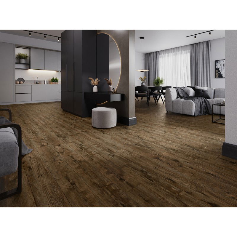 Mexen Orange Beach vzorka vinylových panelov 1240 x 182 mm SPC 6,5 mm, podložka IXPE 1,5 mm, 4 V-drážka, Orech - F1028-S