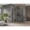 Mexen Omega sprchová kabína posuvná 130 x 70 cm, priehľadná, čierna - 825-130-070-70-00