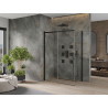 Mexen Omega posuvná sprchová kabína 130 x 70 cm, priehľadná, čierna - 825-130-070-70-00