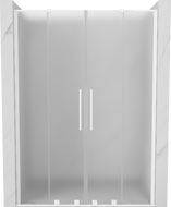 Mexen Velar L Duo posuvné sprchové dvere 140 cm, matné, biele - 871-140-003-32-20