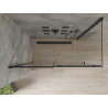 Mexen Omega posuvná sprchová kabína 130 x 70 cm, priehľadná, čierna - 825-130-070-70-00