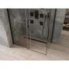 Mexen Omega sprchová kabína posuvná 130 x 70 cm, priehľadná, čierna - 825-130-070-70-00