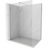 Mexen Velar zasúvacia sprchová stena Walk-in 130 x 200 cm, transparentná 8 mm, brúsený nikel - 871-130-000-03-97
