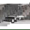 Mexen Velar sprchová stena posuvná Walk-in 150 x 200 cm, transparentná 8 mm, brúsený nikel - 871-150-000-03-97