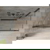Mexen Omega sprchová kabína, posuvné dvere 140 x 80 cm, transparentnéné, čierna - 825-140-080-70-00