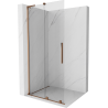 Mexen Velar L posuvná sprchová stena Walk-in 110 x 200 cm, transparentná 8 mm, ružové zlato - 871-110-003-03-60