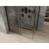 Mexen Omega posuvná sprchová kabína 150 x 80 cm, transparentná, čierna - 825-150-080-70-00