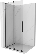 Mexen Velar L posuvná sprchová stena Walk-in 90 x 200 cm, transparentná 8 mm, čierna - 871-090-003-03-70