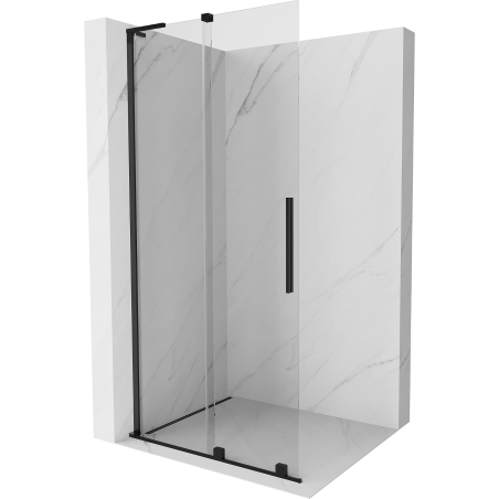 Mexen Velar L posuvná sprchová stena Walk-in 120 x 200 cm, priehľadná 8 mm, čierna - 871-120-003-03-70