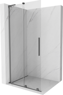 Mexen Velar L sprchová stena posuvná Walk-in 100 x 200 cm, transparentná 8 mm, gun metal - 871-100-003-03-95