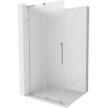 Mexen Velar L posuvná sprchová stena Walk-in 100 x 200 cm, námraza 8 mm, chróm - 871-100-003-33-01