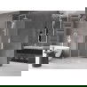 Mexen Velar L posuvná sprchová stena Walk-in 100 x 200 cm, námraza 8 mm, biela - 871-100-003-33-20