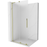 Mexen Velar L posuvná sprchová stena Walk-in 100 x 200 cm, matná 8 mm, zlatá - 871-100-003-33-50
