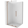 Mexen Velar L posuvná sprchová stena Walk-in 90 x 200 cm, námraza 8 mm, ružové zlato - 871-090-003-33-60