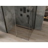 Mexen Omega posuvná sprchová kabína 160 x 100 cm, transparentná, čierna - 825-160-100-70-00