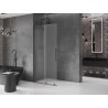 Mexen Velar L posuvná sprchová stena Walk-in 100 x 200 cm, mat 8 mm, leštená pištoľovo sivá farba - 871-100-003-33-66