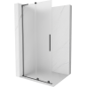 Mexen Velar L posuvná sprchová stena Walk-in 110 x 200 cm, matný 8 mm, zbraňová šedá kartáčovaná - 871-110-003-33-66