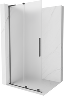 Mexen Velar L posuvná sprchová stena Walk-in 110 x 200 cm, matný 8 mm, zbraňová šedá kartáčovaná - 871-110-003-33-66